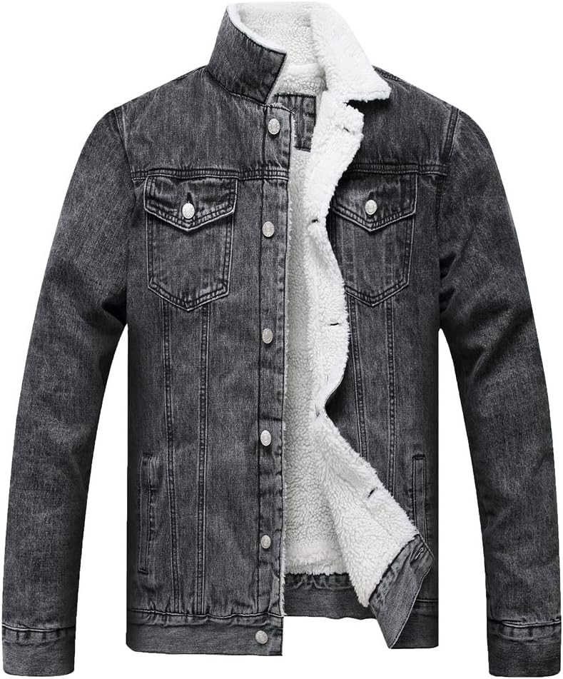 Men Denim Jacket Trendy Winter Warm Fleece Coats Mens Outwear Fashion Jean Jackets Male Cowboy All Color